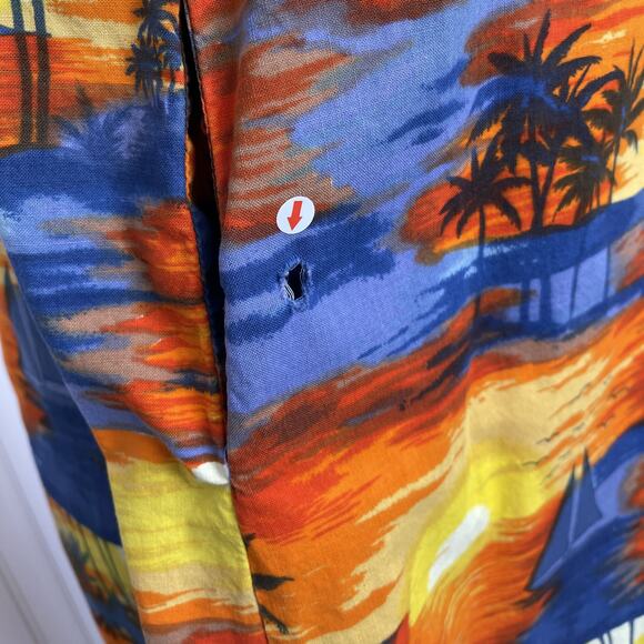 VTG Pacific Isle Creations of Hawaii Womens 20 Muu Muu Dress Sunset Tropical USA - Picture 11 of 11